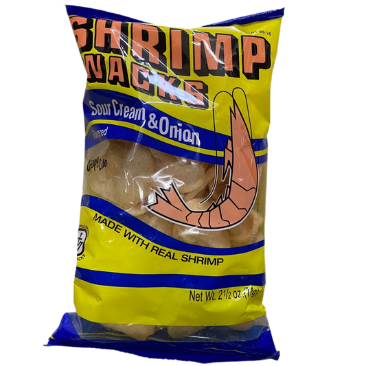 marco polo Shrimp Chips Sour Cream & Onion Flavor 2.5 oz - 美国马可波罗 虾片 71g