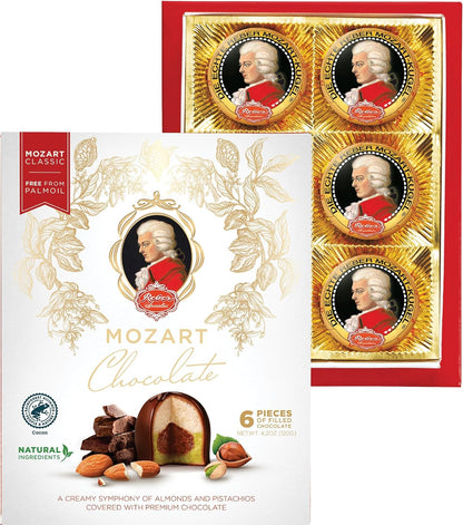 REBER Mozart Kugeln 6 Piece Portrait Box - 德國莫札特巧克力6塊