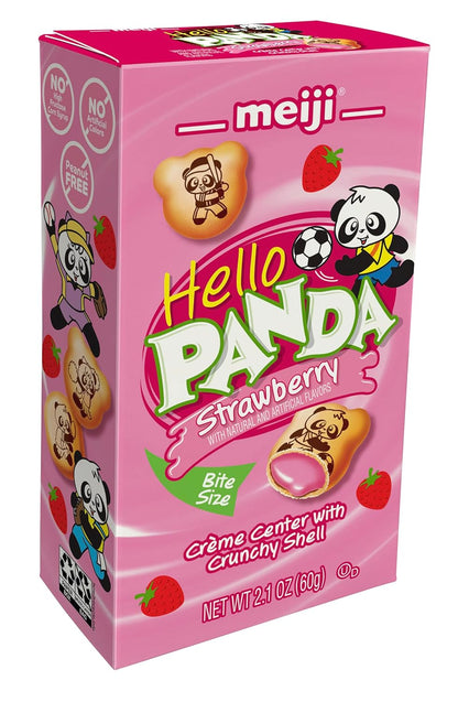 Hello Panda Cookies,  Strawberry 2.1 oz - 明治Hello Panda 熊貓餅乾草莓味 60g