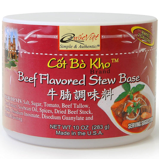 牛腩调味料 - Quoc Viet Foods Beef Flavored Stew Base 10oz Cot Bo Kho Brand 10oz