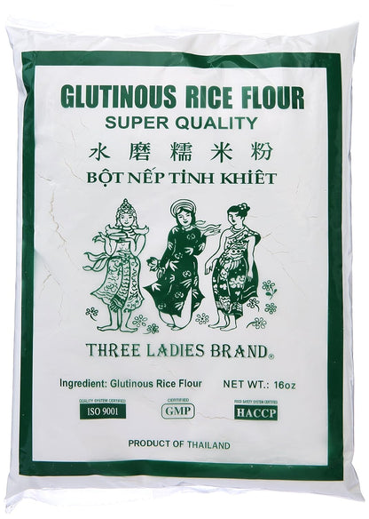 Three Ladies Glutinous Rice Flour 16 Oz - 三個女人糯米粉1 磅