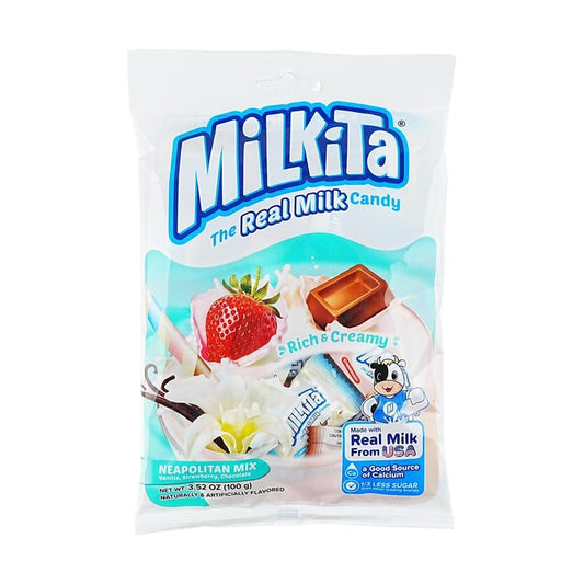 Milkita Milky Creamy Candy Assorted Ice Cream Flavor 3.52 OZ - MILKITA 濃厚奶糖混合冰淇淋口味100g