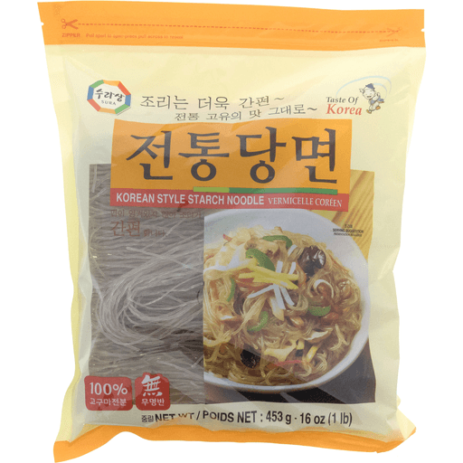 Surasang Sweet Potato Starch Noodle 16 oz - 韓式粉紅條