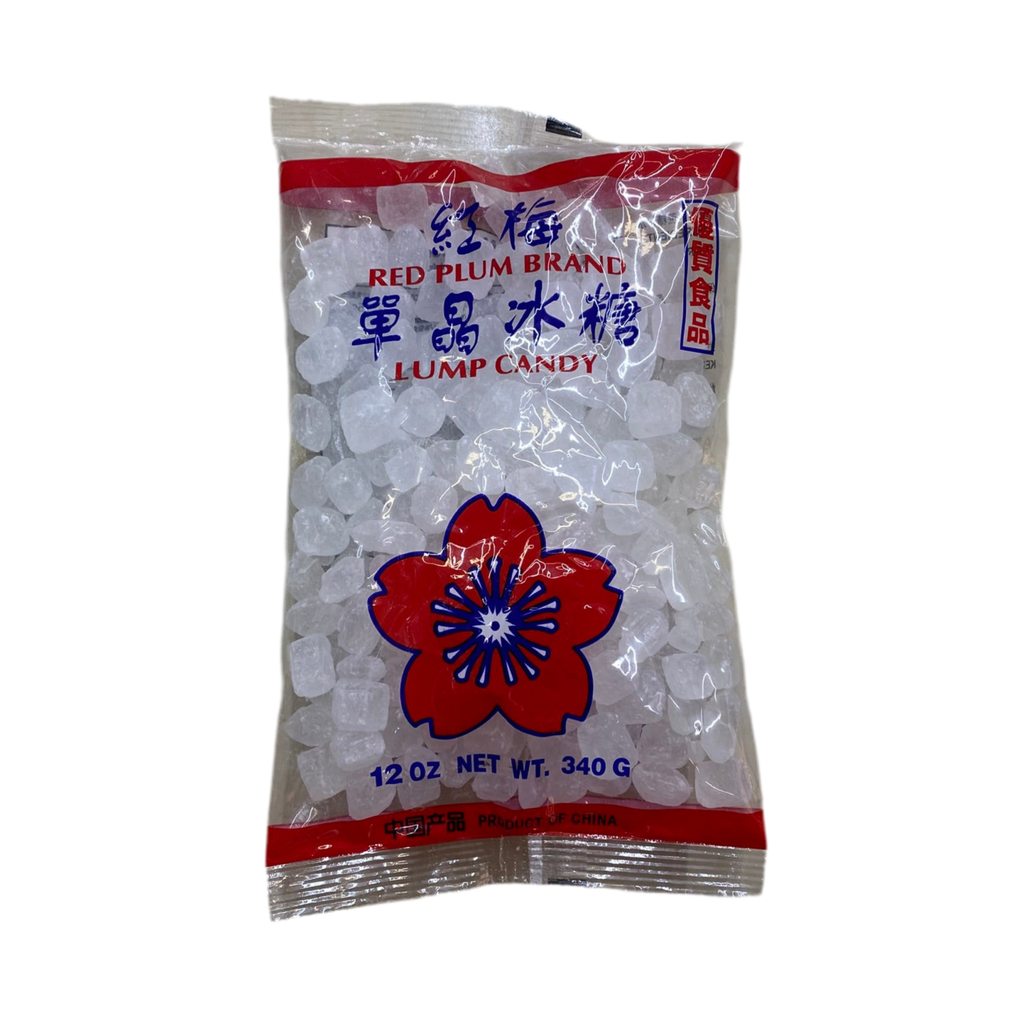 RED PLUM LUMP CANDY - 紅梅單晶冰糖12oz/340g