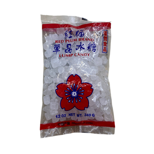 RED PLUM LUMP CANDY - 紅梅單晶冰糖12oz/340g