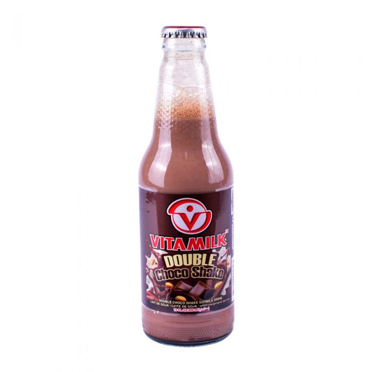 Vitamilk soy milk Double Choco flavor 300ml - 泰國維他奶巧克力口味（玻璃瓶裝）