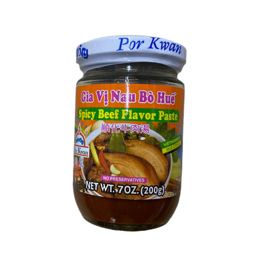 Por Kwan Spicy Beef Flavor Paste - 珀宽顺化牛肉汤 7oz/200g