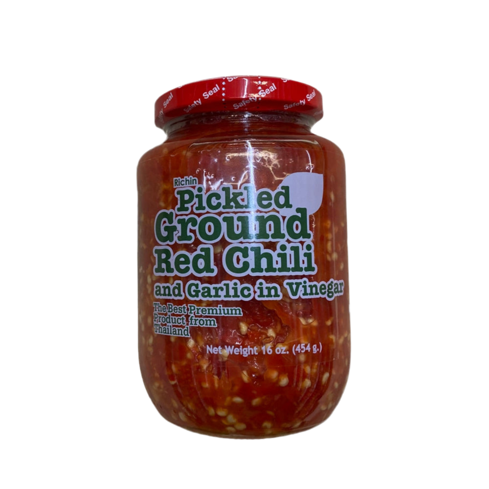 RICHIN Ground Chili and Garlic in Vinegar - 利成 醋腌蒜蓉辣椒酱 16oz/454g