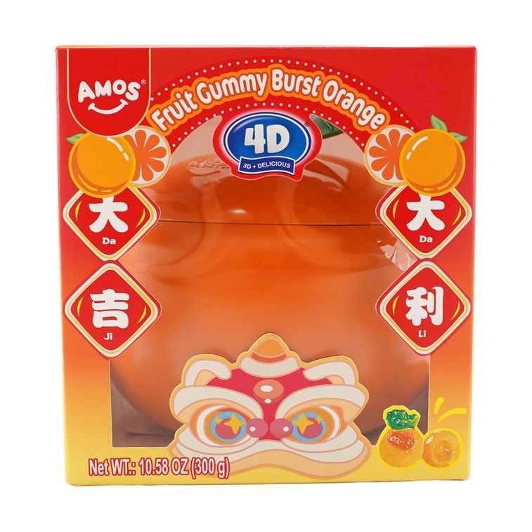 AMOS 4D FRUIT BURST ORANGE GIFT BOX - 金多多爆汁罐裝金橘 300g