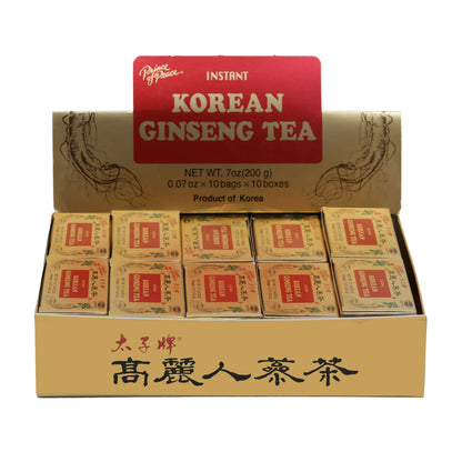 Prince of Peace Korean Ginseng Instant Tea, 100 Sachet （ Natural Red Panax Ginseng Tea） - 太子牌高丽人参茶