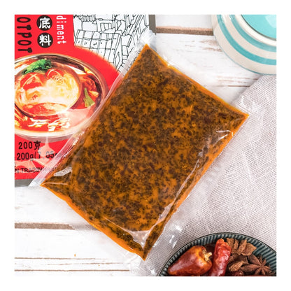 AH HUNG Chongqing Hot Pot Spicy Soup Condiment 200g - 老孔  重庆火锅 麻辣红汤底料 200g