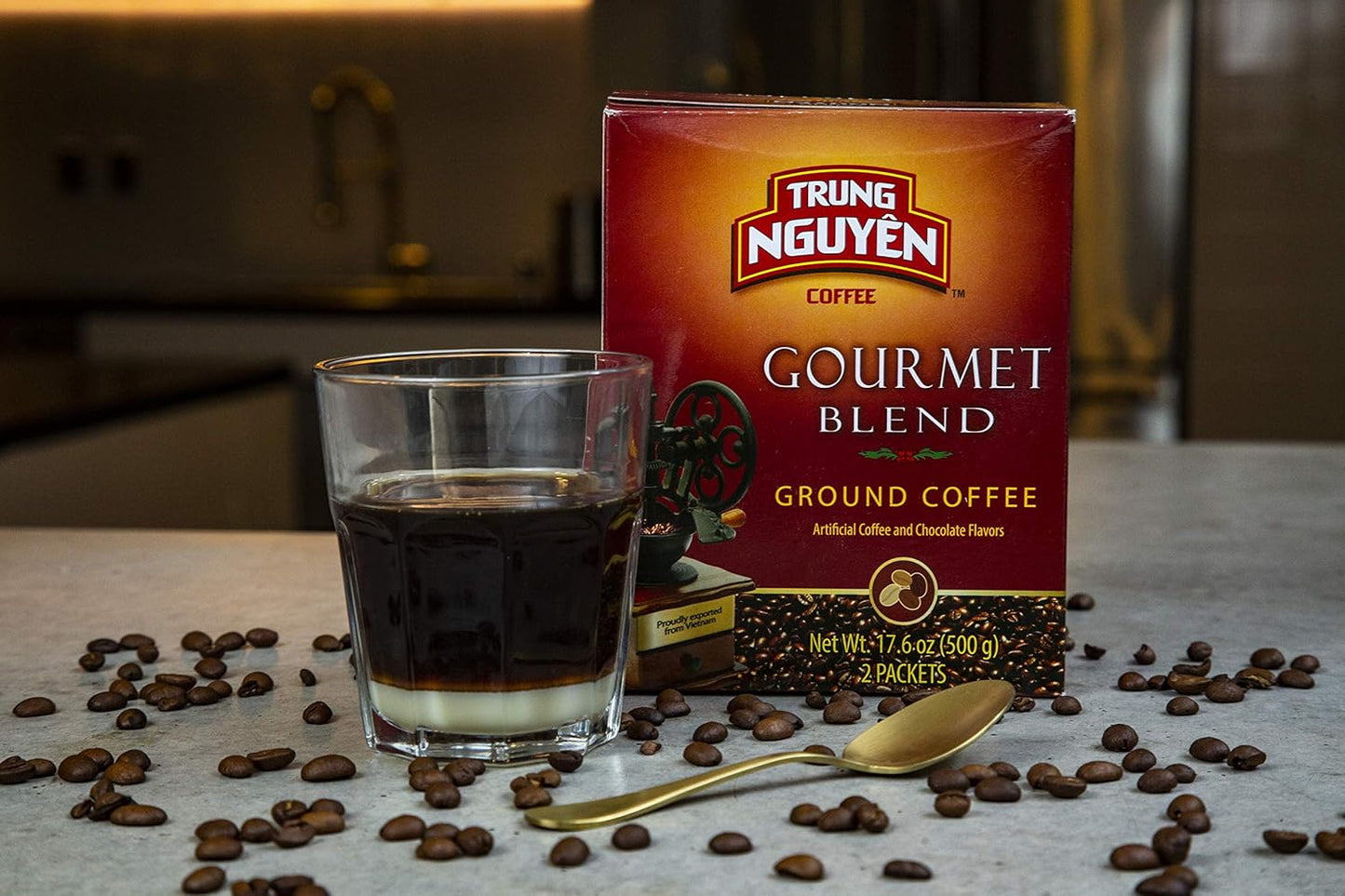 Trung Nguyen Gourmet Blend - Vietnamese Coffee 17.6oz (Pack of 2) - Trung Nguyen 越南咖啡2盒