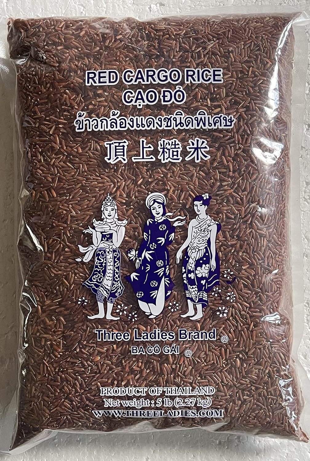 三個女人牌頂上糙米5 磅- Three ladies Brand Red Cargo Rice 5 Lbs