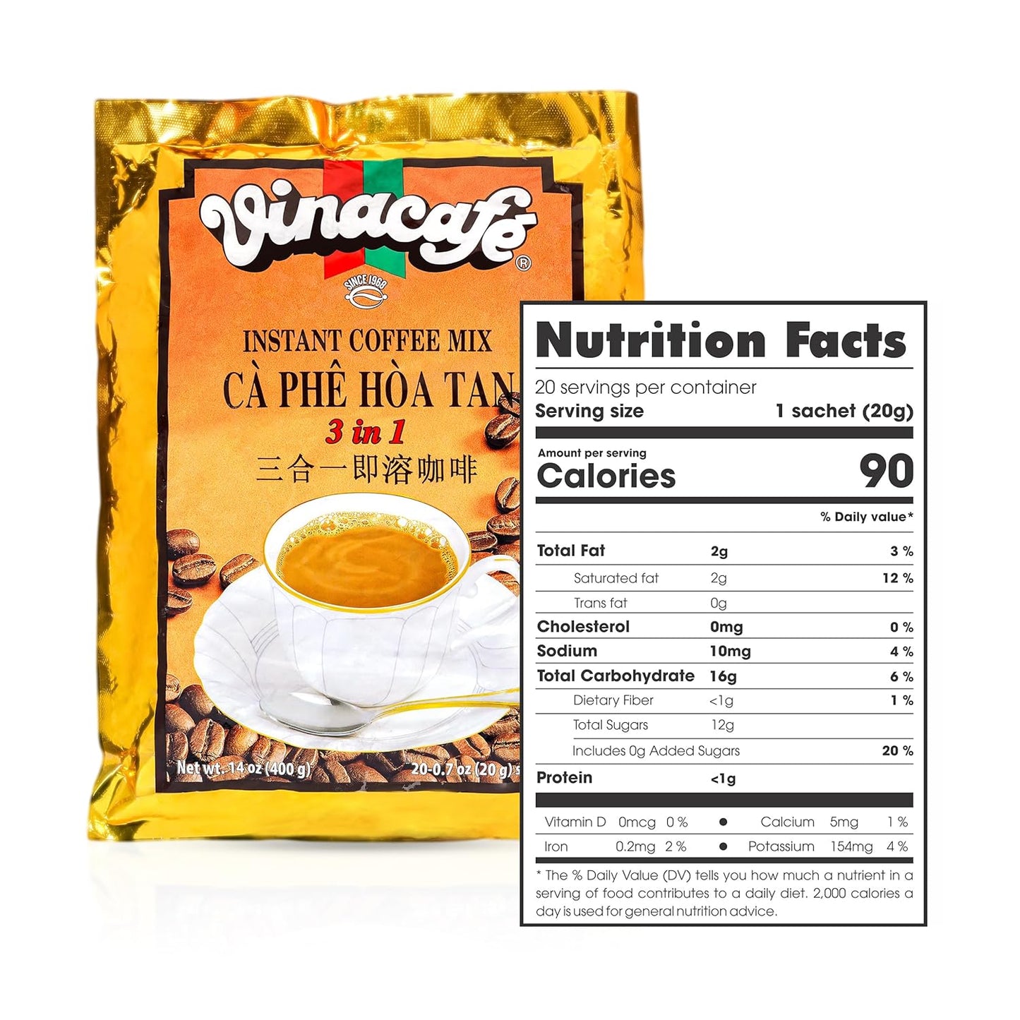 Vinacafe Instant Coffee Mix 3 in 1 - 三合一即溶咖啡400g