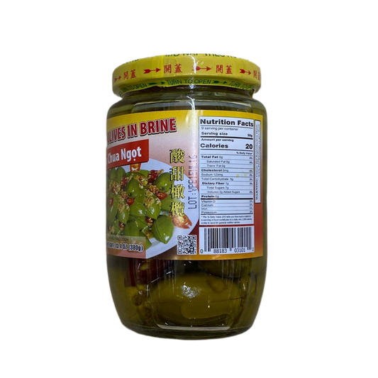 Quang Tri Food Olives in Brine - 酸甜橄榄 13.4oz/380g