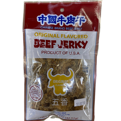 中国牛肉干 五香 - BEEF JERKY 42.52g