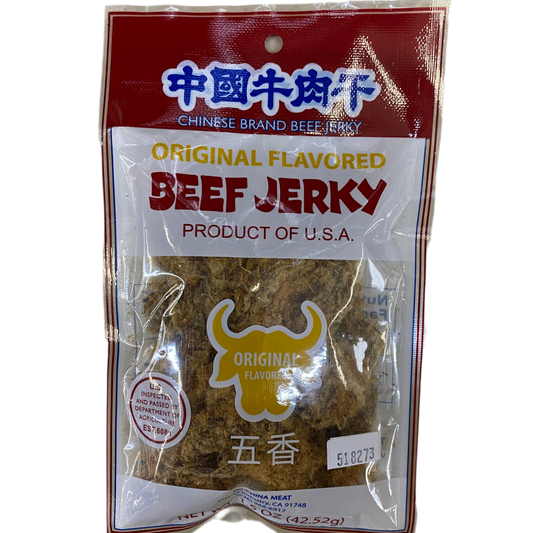 中国牛肉干 五香 - BEEF JERKY 42.52g