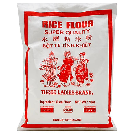 Three Ladies Rice Flour 16 Oz - 三個女人黏米粉1 磅