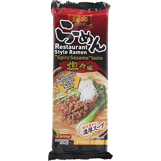 Hikari Menraku Spicy Sesame Ramen Noodles, 6.7 Ounce