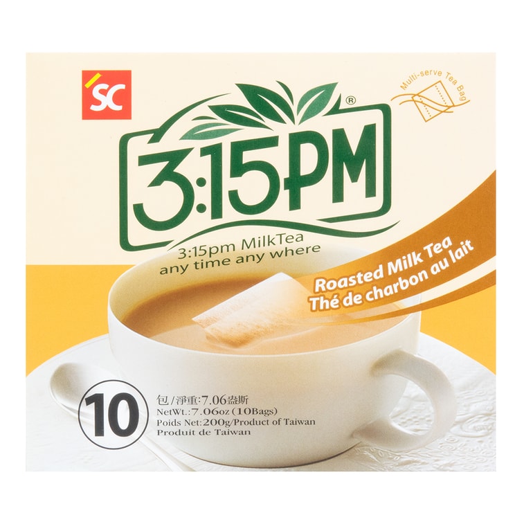 3:15PM Milk Tea 10Bags - 台湾三点一刻 经典炭烧奶茶 10包入 200g