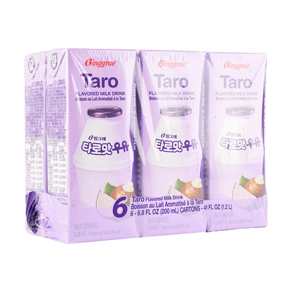 BINGGRAE Korean Taro Flavored Milk - 韩国宾格瑞 香芋牛奶 6盒装 6*200ml