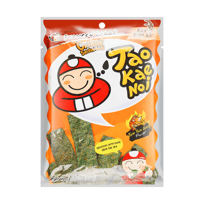 TAO KAE NOI Crispy Seaweed Tom Yum Flavor - 泰國小老闆厚片脆海苔冬陰功味32g