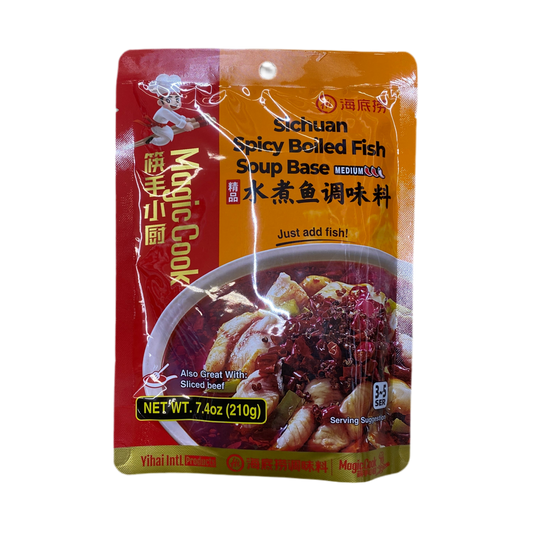 HAIDILAO Hot Pot Soup Base Spicy Pickle Fish 210g - 海底捞 筷手小厨 水煮鱼调味料 210g