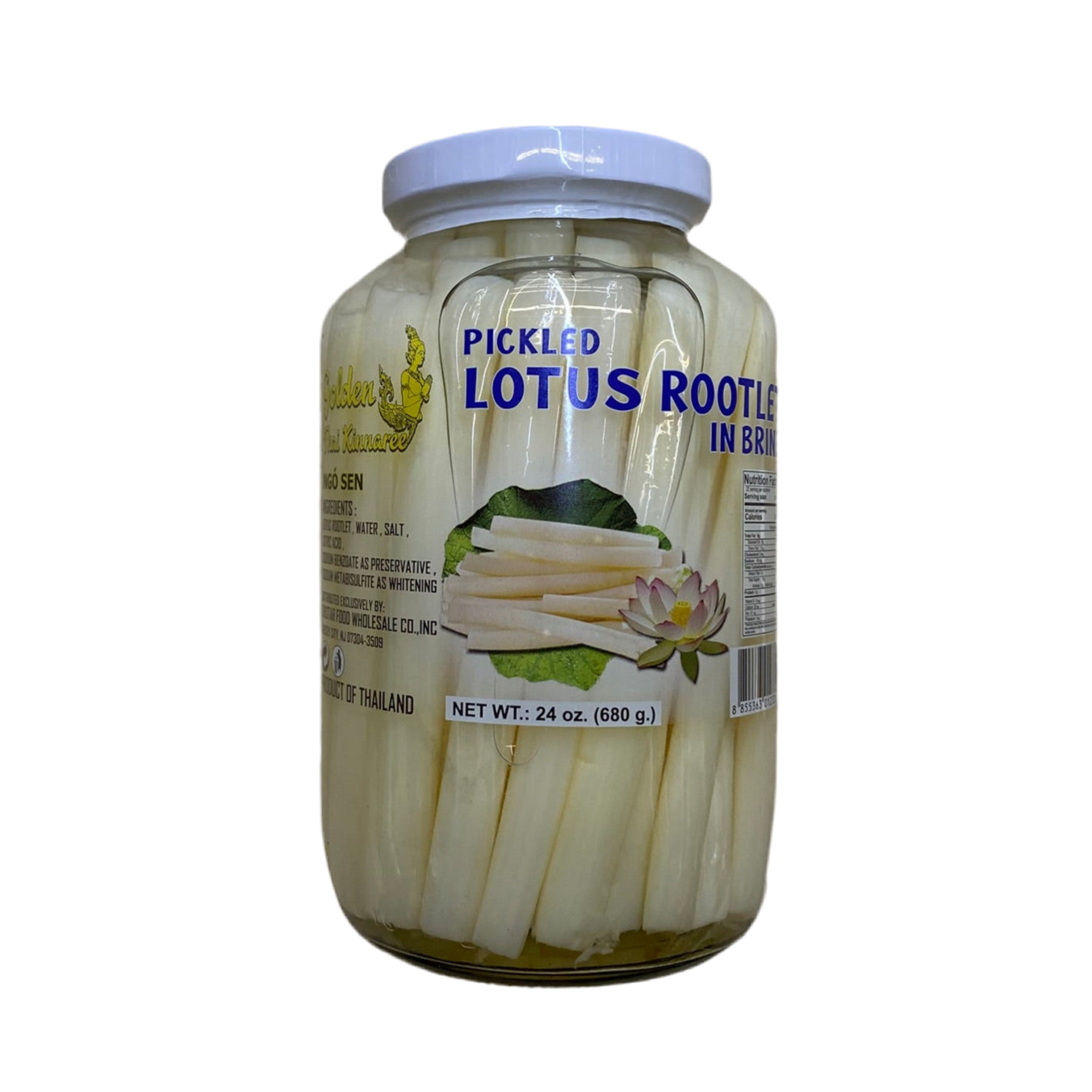 GOLDEN THAI PICKLED LOTUS ROOTLET - 腌莲藕  24oz/680g