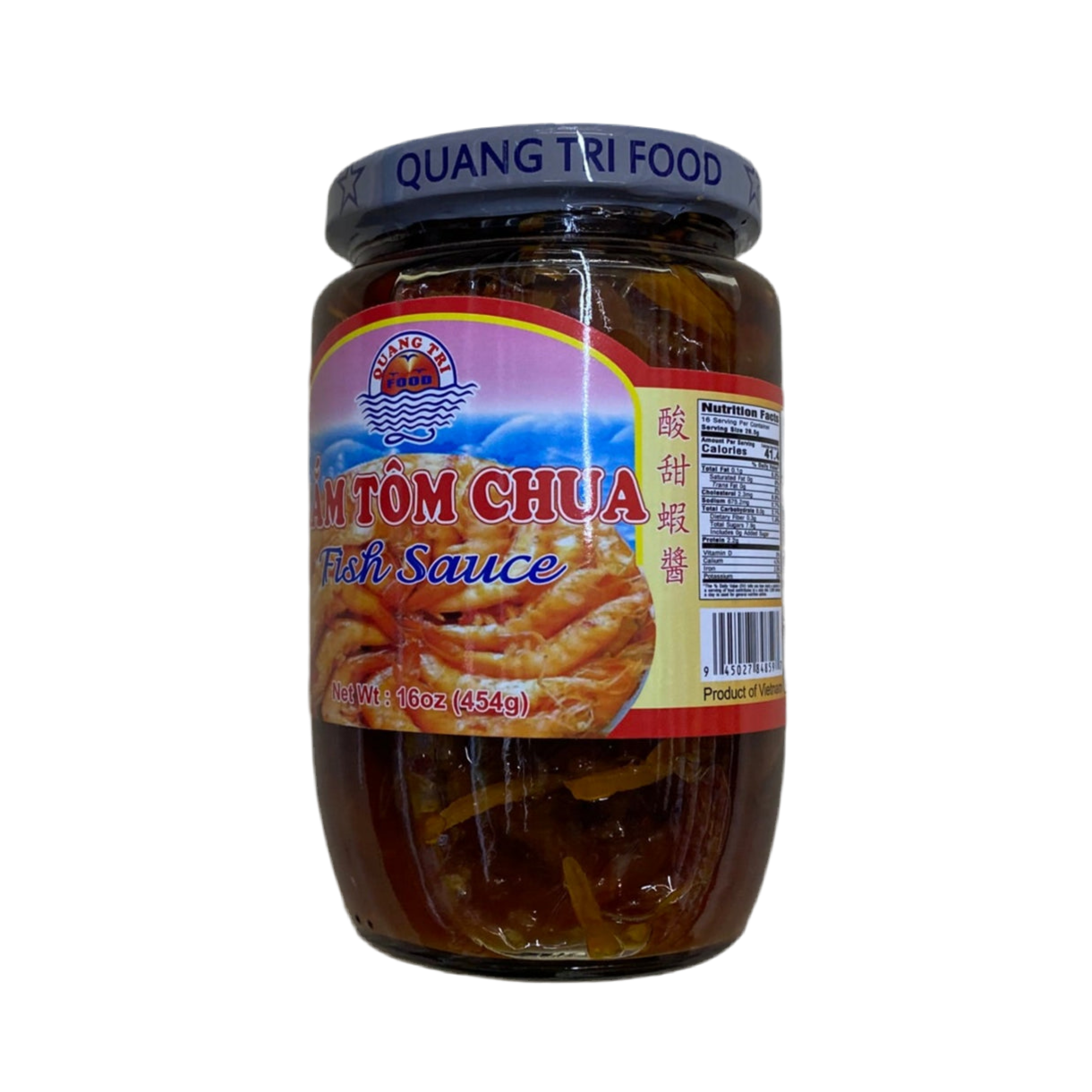 QUANG TRI FOOD MAM TOM CHUA Fish Sauce - 酸甜虾酱 16oz/454g