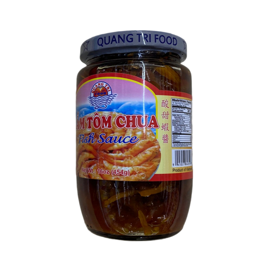 QUANG TRI FOOD MAM TOM CHUA Fish Sauce - 酸甜虾酱 16oz/454g