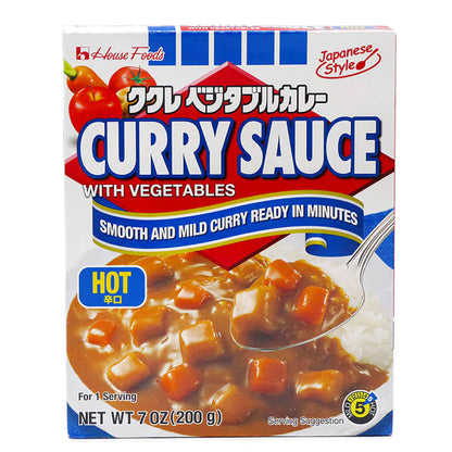 House Foods Curry Sauce with Vegetables (Hot) - HOUSE 蔬菜咖哩汁辣7oz(200g)