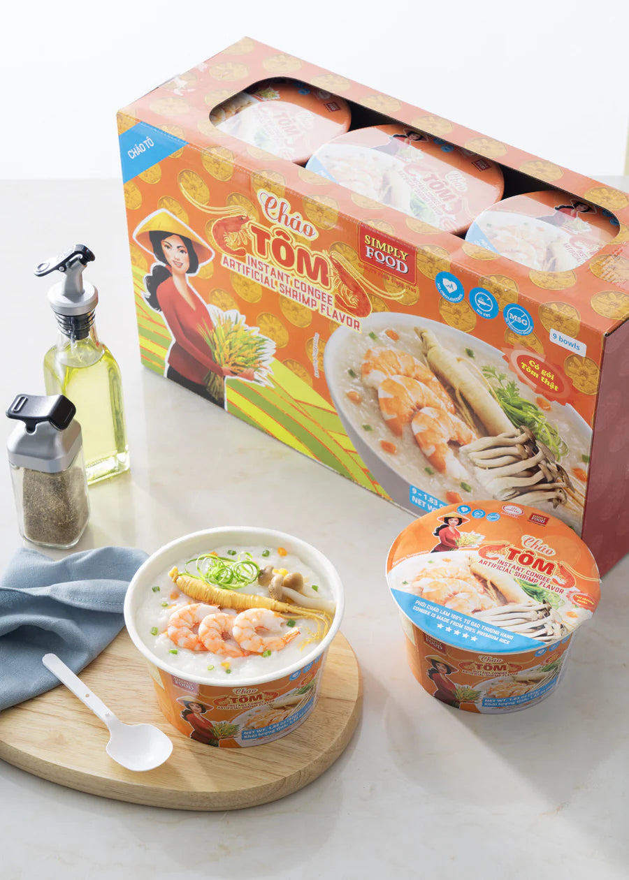 SIMPLY FOOD Premium Shrimp Congee Bowl 1.83oz - 越南SIMPLY FOOD 粉丝汤 52g