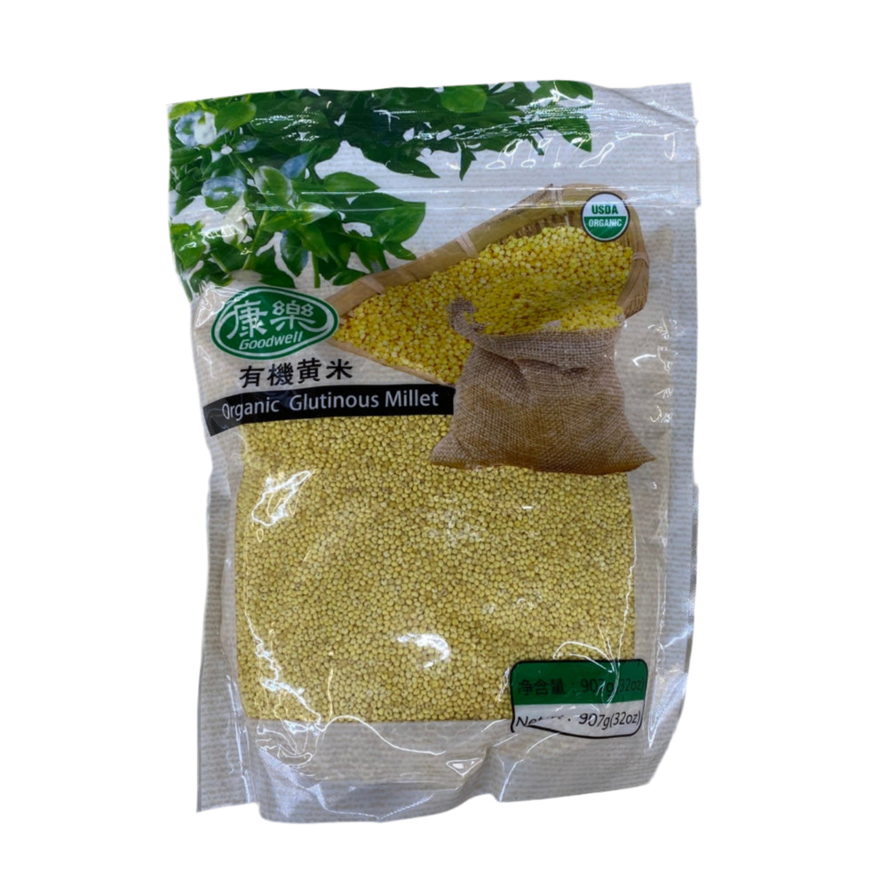 Kangle USDA Organic Glutinous Millet - 康乐 USDA有机黄米 907g/32oz