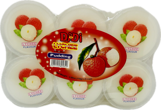 DIDI Lychee Flavored Pudding 6pk - 布丁荔枝味（6个）