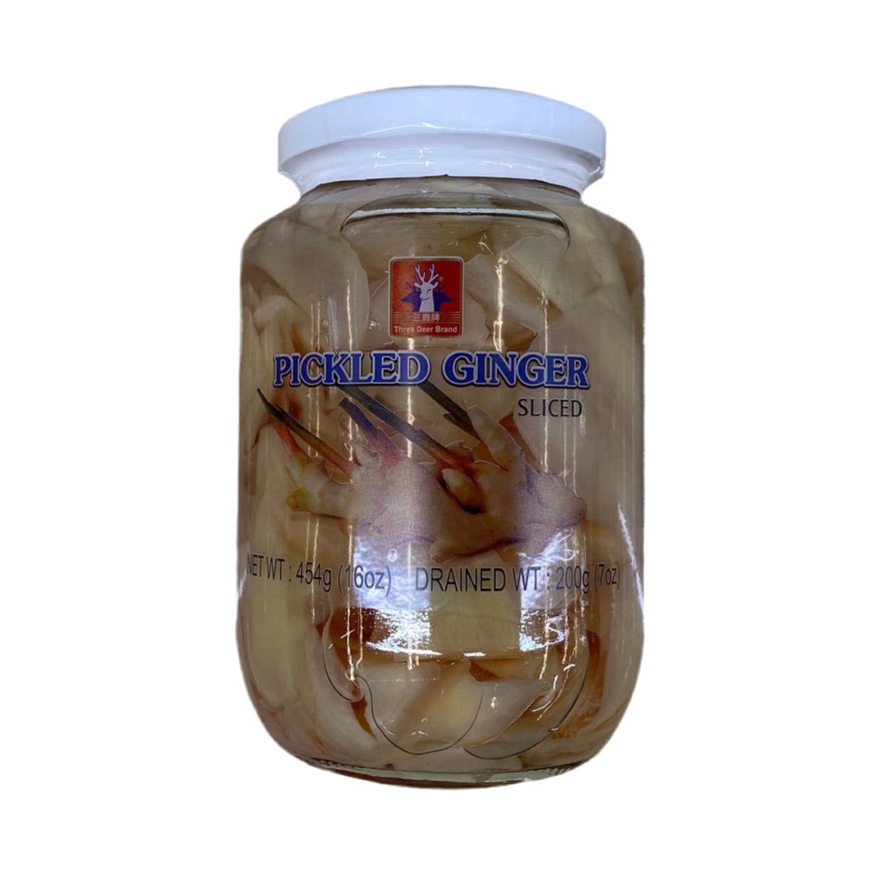 THREE DEER Pickled Ginger - 三鹿牌寿司姜片 16oz/454g