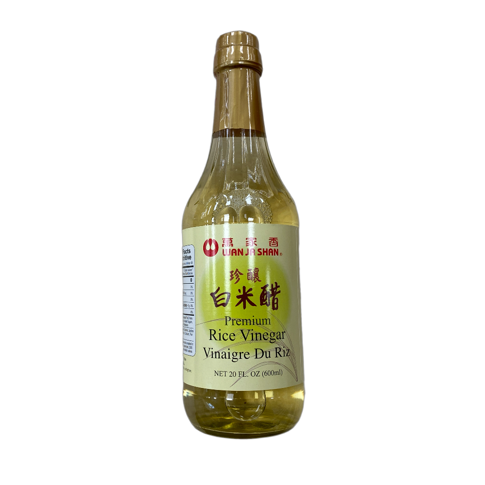 WAN JA SHAN PREMIUM RICE VINEGAR 20oz  - 萬家香珍釀白米醋 600ml