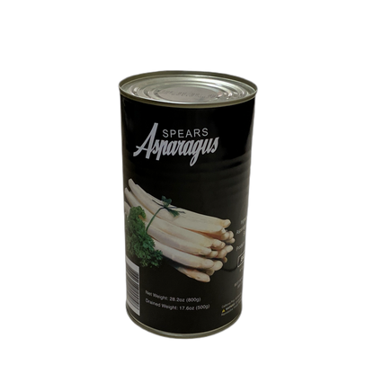 SPEAR ASRAIAGUS WHITE PEELED - 仙鹤牌去皮芦笋 28oz