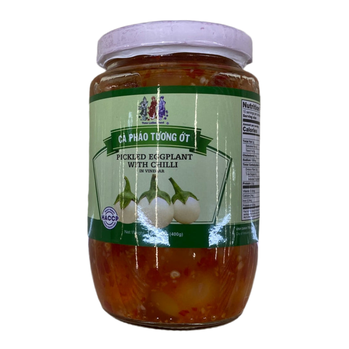 THREE LADIES Pickled Eggplant W/ Chilli - 三个女人 酸辣茄子 14oz/400g