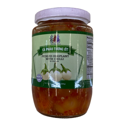 THREE LADIES Pickled Eggplant W/ Chilli - 三个女人 酸辣茄子 14oz/400g