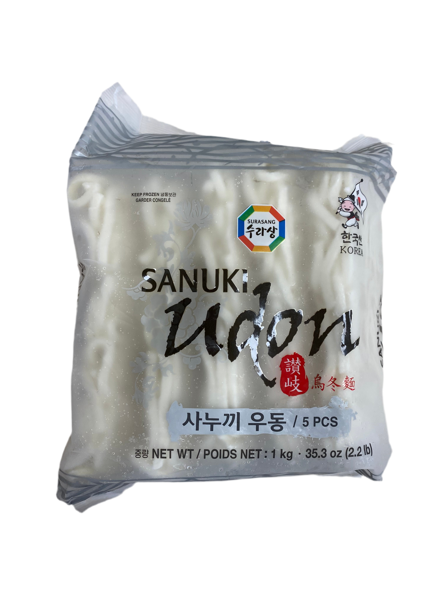 Surasang Oriental Sanuki Style Udon Noodle, Frozen 2.2 lb - Surasang 贊岐日式烏龍麵冷凍2.2 磅