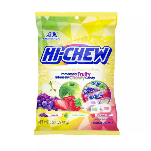 Morinaga Hi-Chew Original Mix Strawberry Grape Green Apple Fruit Chews 3.53oz - HI-CHEW 软糖