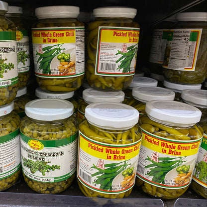 JHL Pickled Whole Green Chili - 一华牌腌青辣椒 16oz/454g