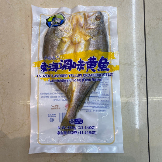 东海调味黄鱼330g - FROZEN YELLOW CROAKER SEASONED 11.64oz