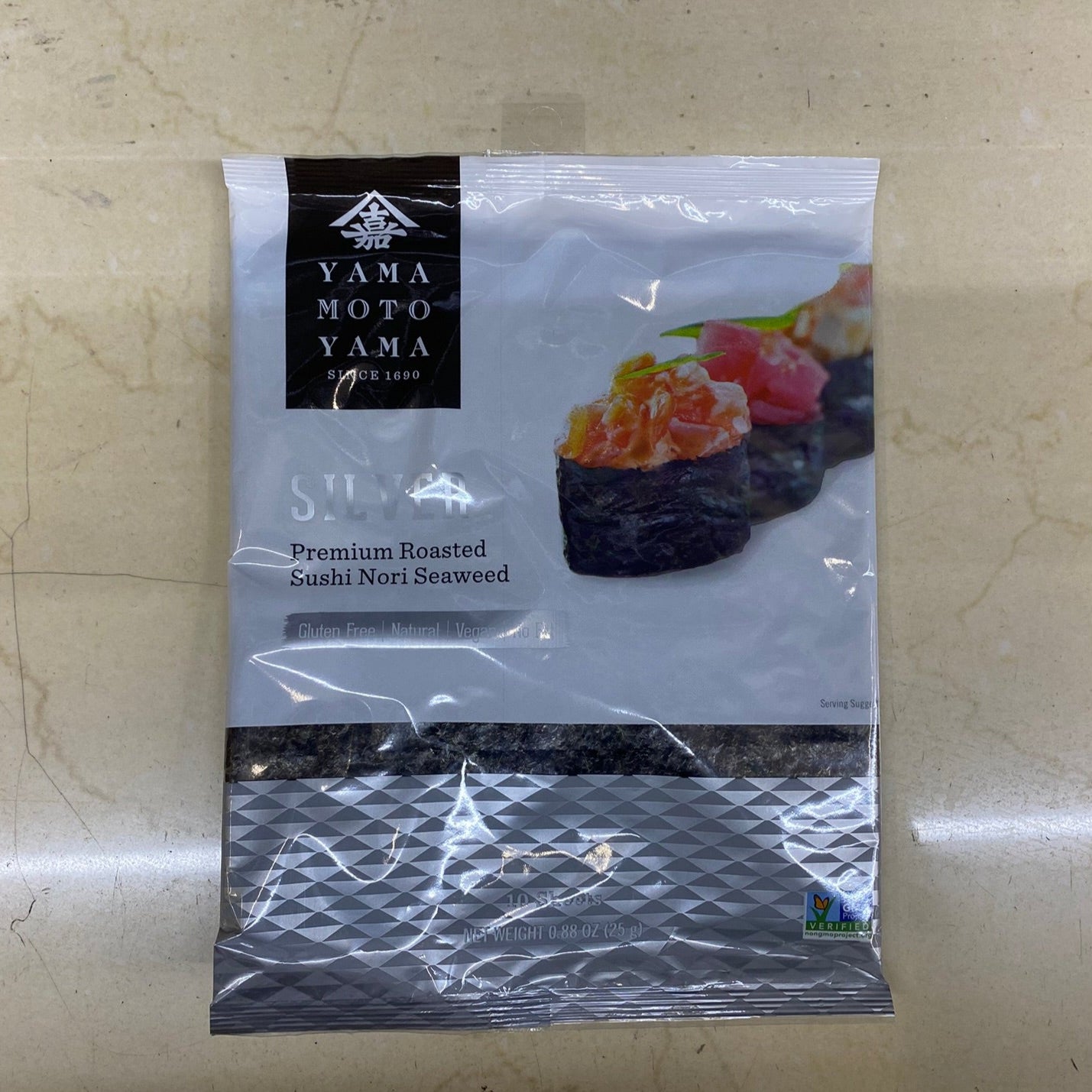 Roasted Sushi Nori Seaweed - 10 Sheets, 0.88oz - 日本YAMAMOTOYAMA山本山壽司捲紫菜包飯用海苔10片裝25g