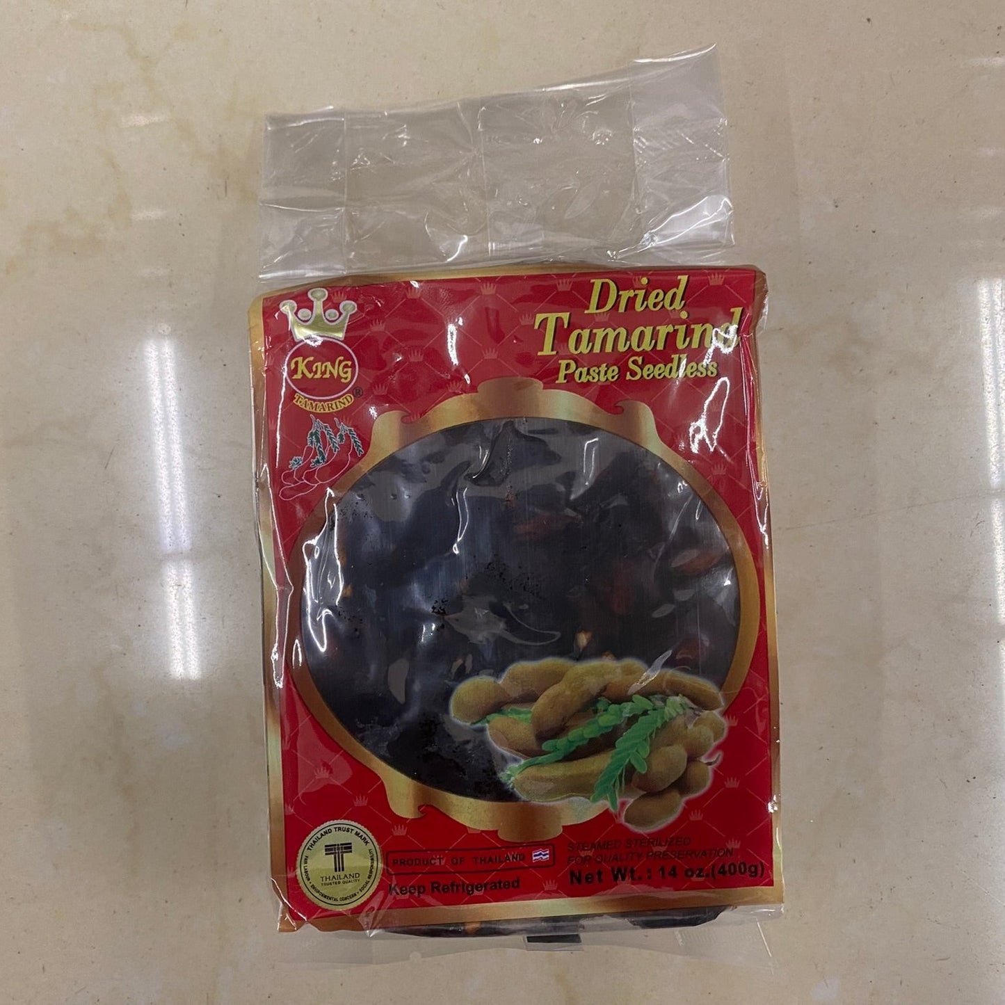 KING DRIED TAMARIND PASTE SEEDLESS - 罗望子酱 14OZ/400G