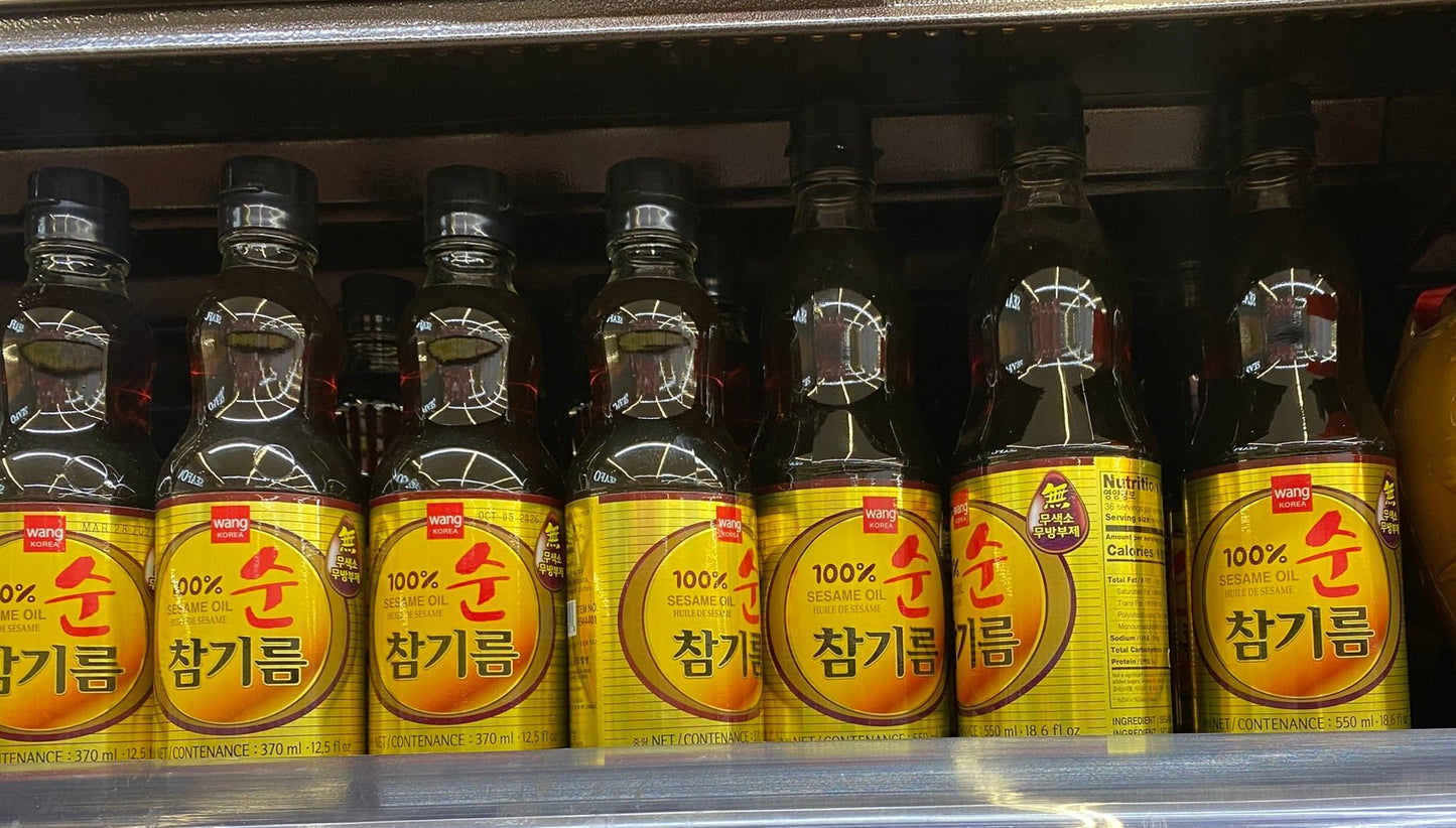 WANG 100% Sesame Oil 18.6fl oz(550ml) - 韓國WANG麻油