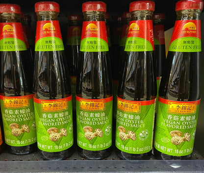 LEE KUM KEE VEGAN OYSTER FLAVORED SAUCE 18OZ - 李锦记 香菇素蠔油 GLUTEN FREE 18oz