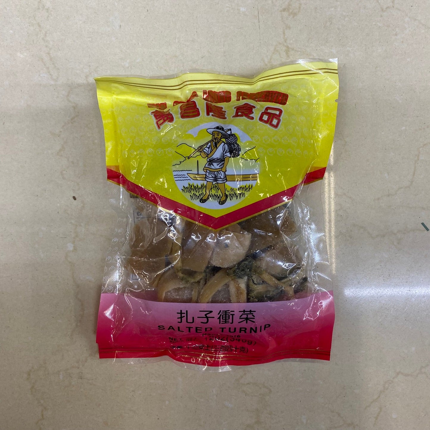 香港鉅發萬昌隆 扎子沖菜  扎子衝菜 - Kui Fat Salted Turnip, 400g