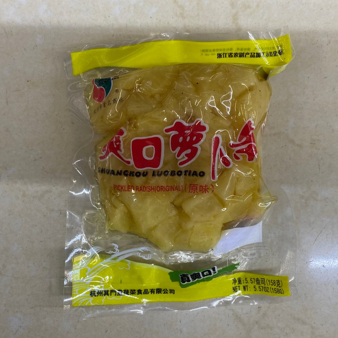 其门堂 爽口萝卜条 辣味 158g - Spicy Pickled Radish, 5.57oz