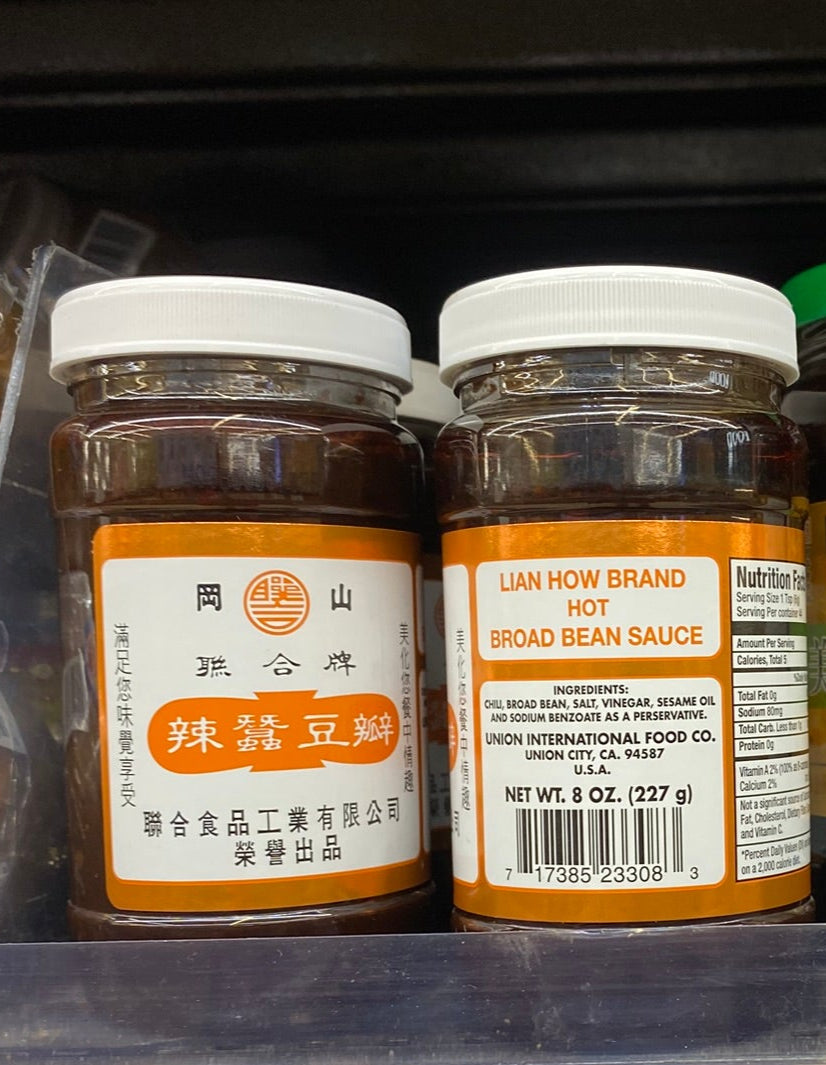 LIAN HOW  Hot Broad Bean Sauce - 联合牌辣蚕豆瓣 8 oz